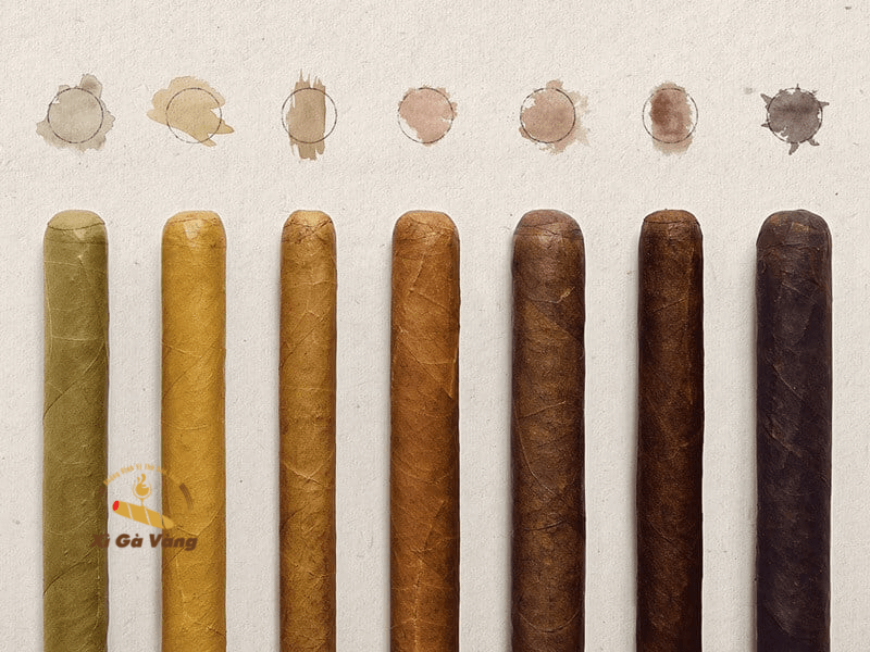 màu sắc của lá cuốn